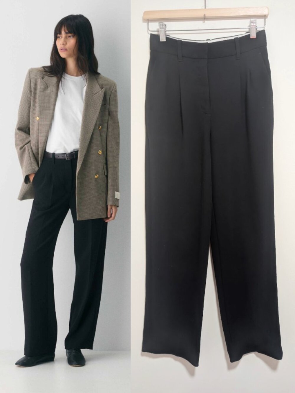 Aritzia Wilfred | The Effortless Pant In Crepette Black